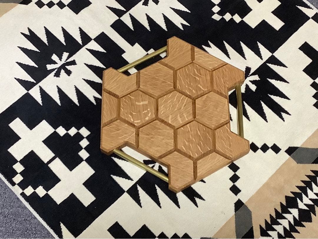 ヘキサゴンテーブル天板三脚テーブルヘキサゴン132 ホワイトオーク