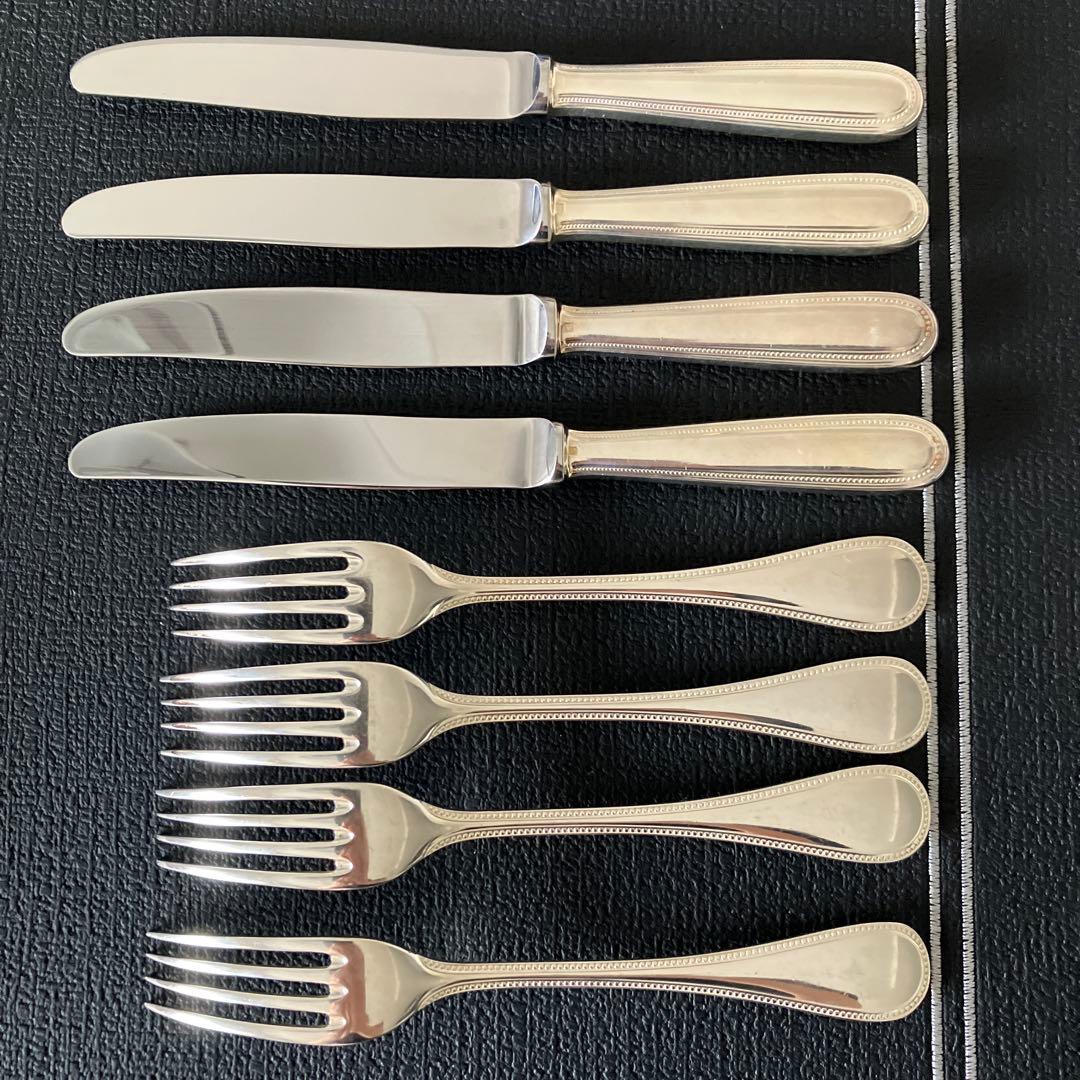 クリストフル　パール　デザート　ナイフ　フォーク　4本セット