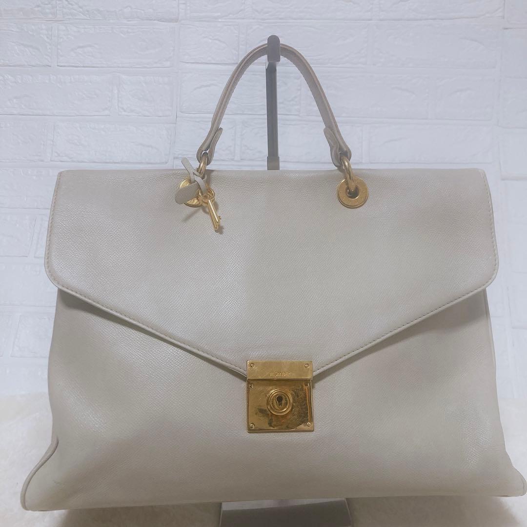 ジルサンダー　ビジネスバッグ　ハンドバッグ　キー付き　ゴールド金具