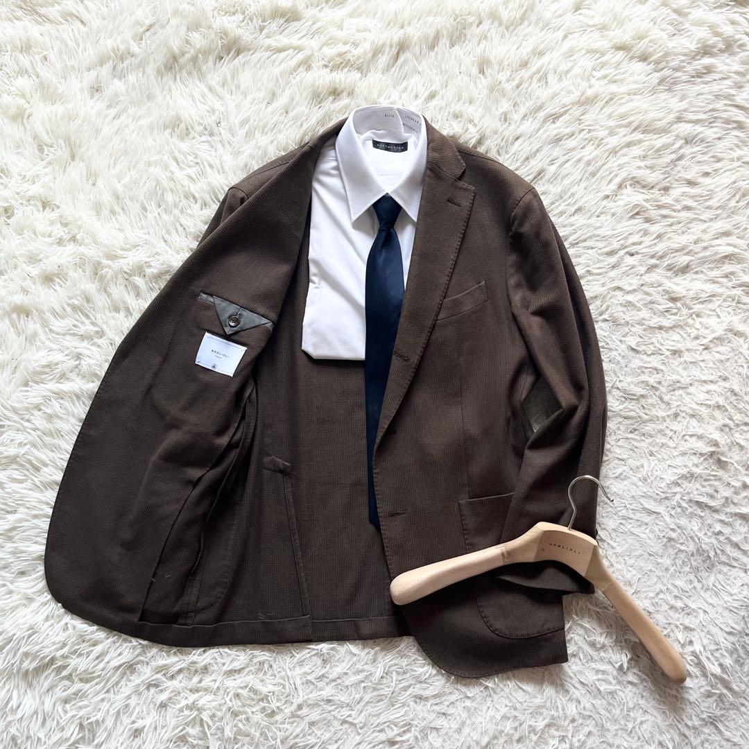 <美品>BOGLIOLI K.JACKET 新ロゴ ブラウン 春夏ジャケット48