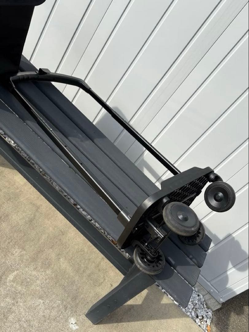 cocoro コ・コロ 横押し4輪カート　ストッパー付き　ブラック