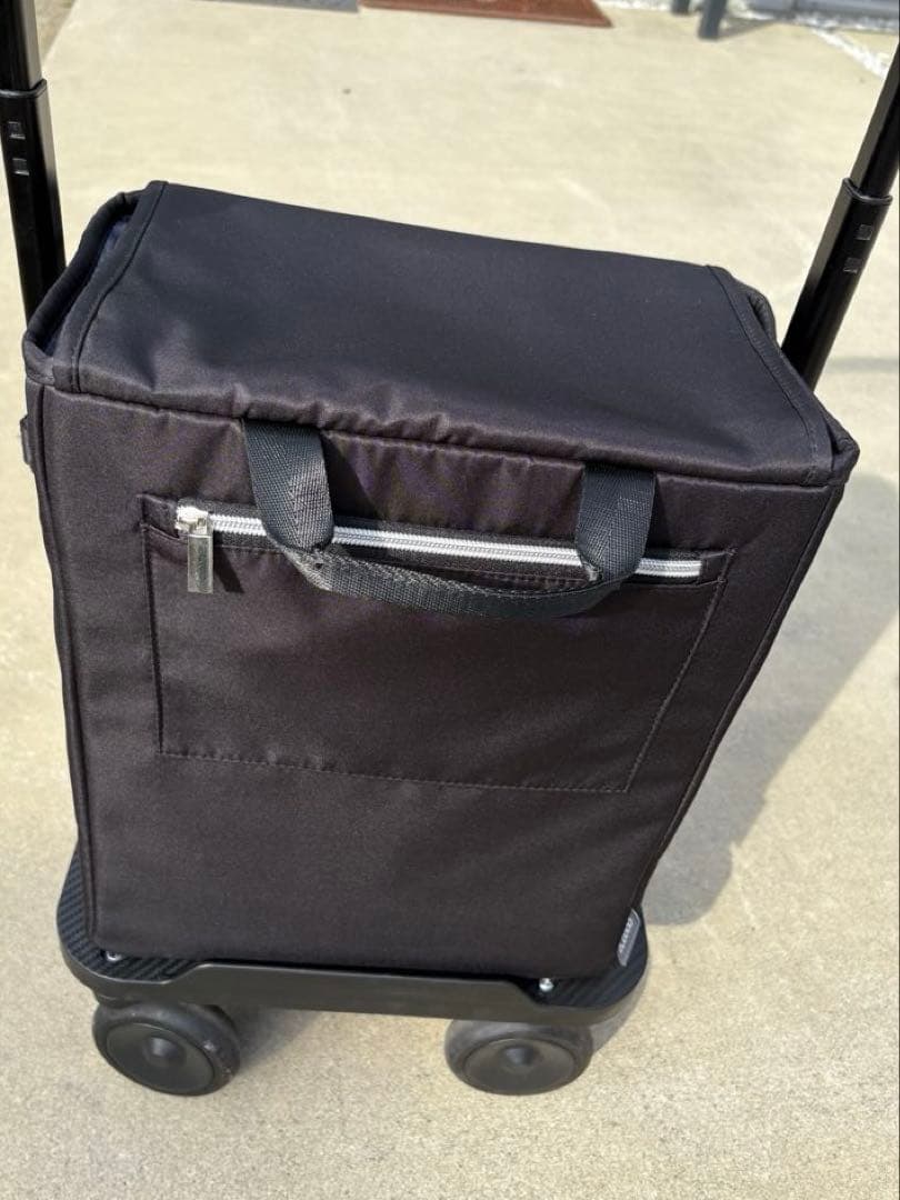 cocoro コ・コロ 横押し4輪カート　ストッパー付き　ブラック