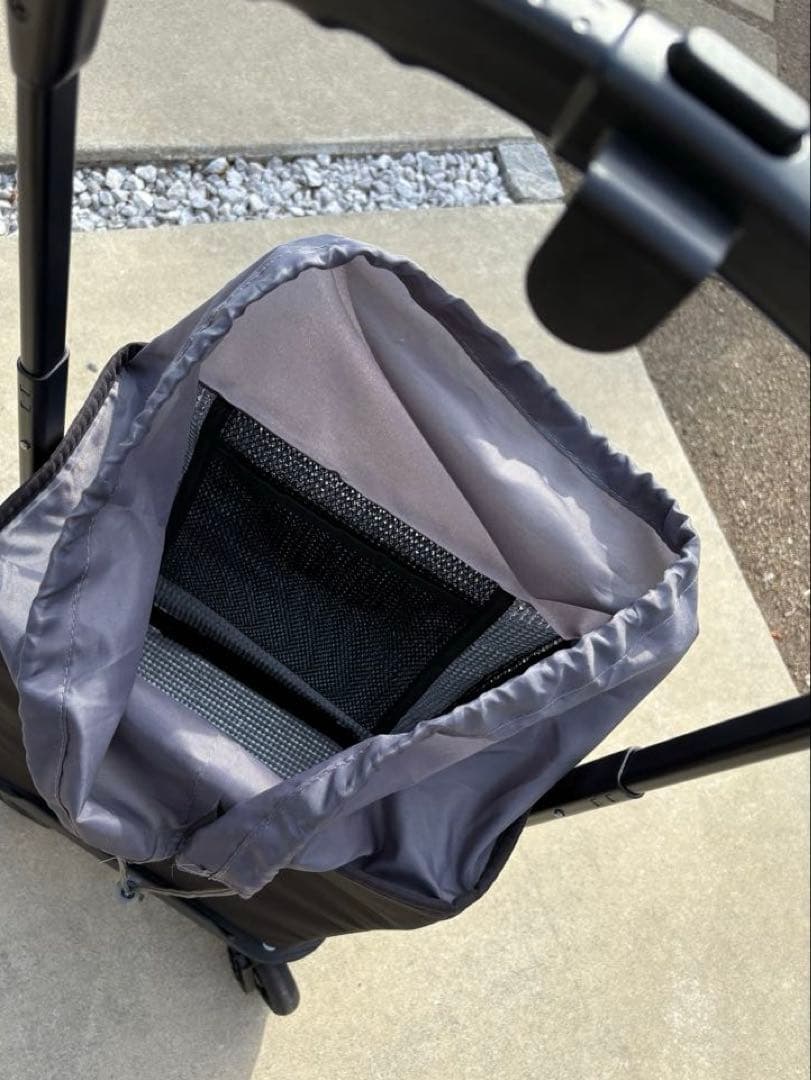 cocoro コ・コロ 横押し4輪カート　ストッパー付き　ブラック