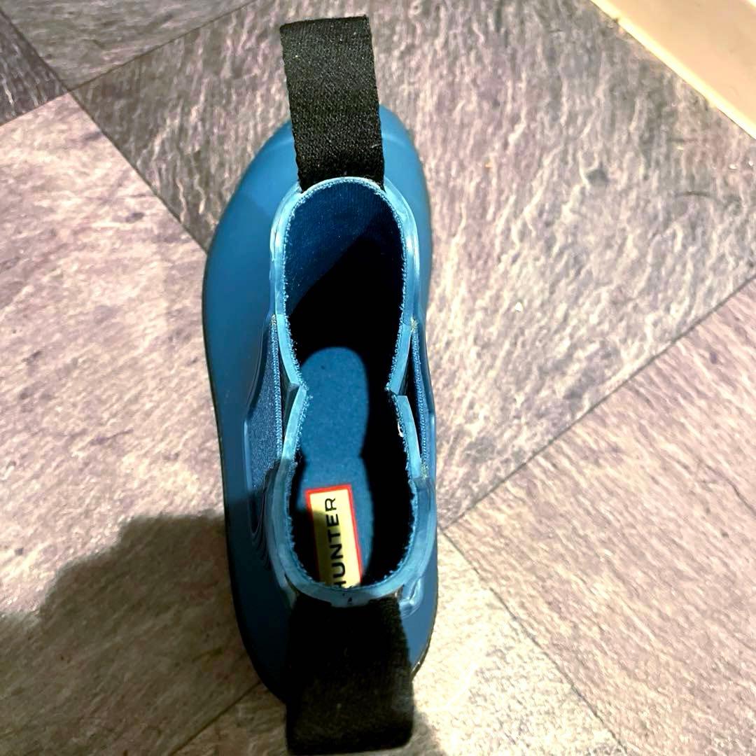 HUNTER/長靴/レインブーツ/ショート/青/24cm/24.5cm/25cm