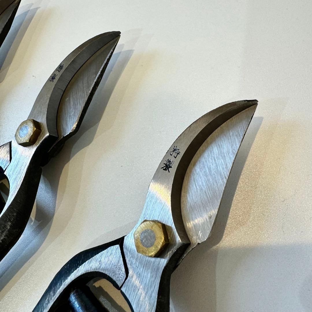 【阿武隈川】剪定鋏 特製 アゴ止式　約18cm 箱付き　6本セット　① ②