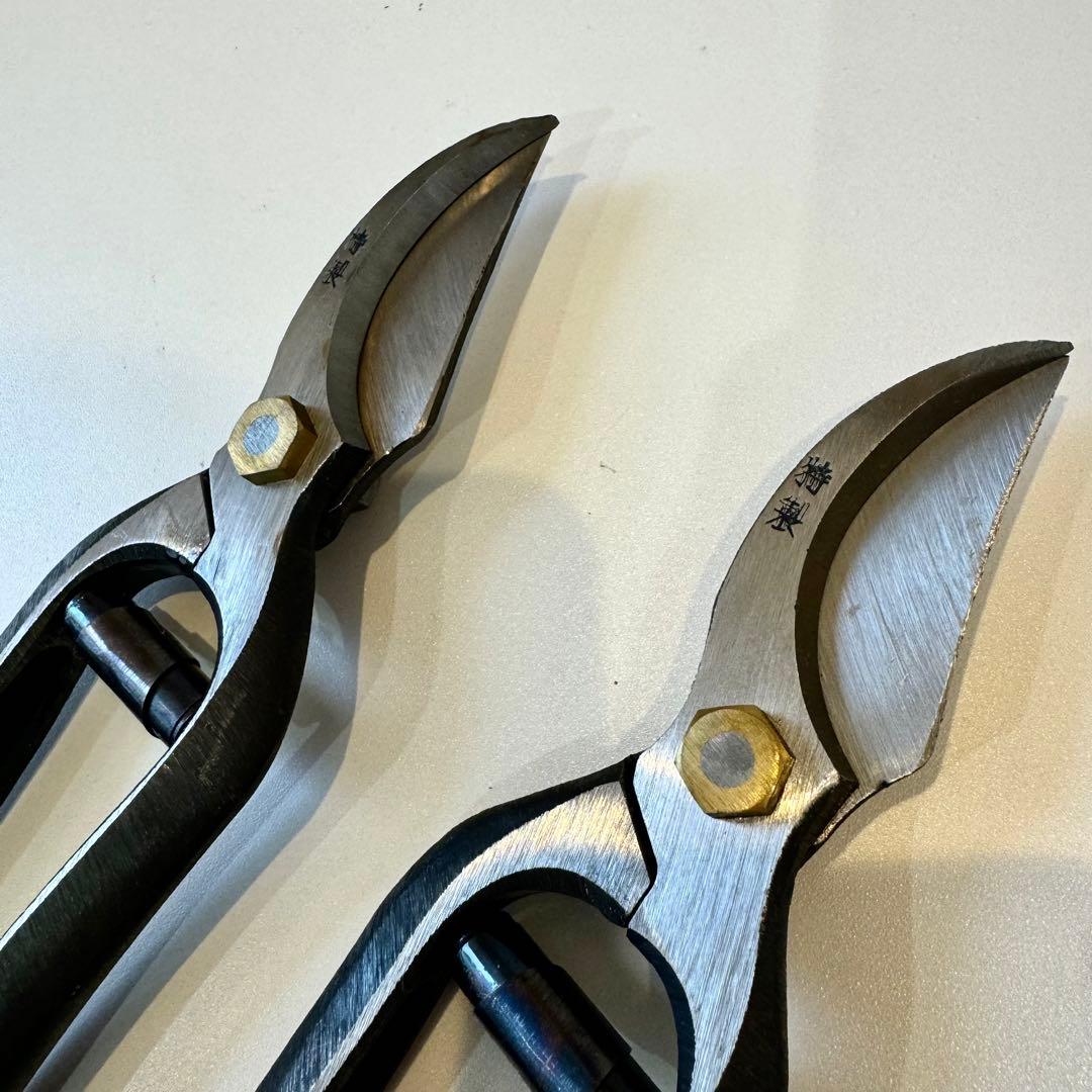 【阿武隈川】剪定鋏 特製 アゴ止式　約18cm 箱付き　6本セット　① ②