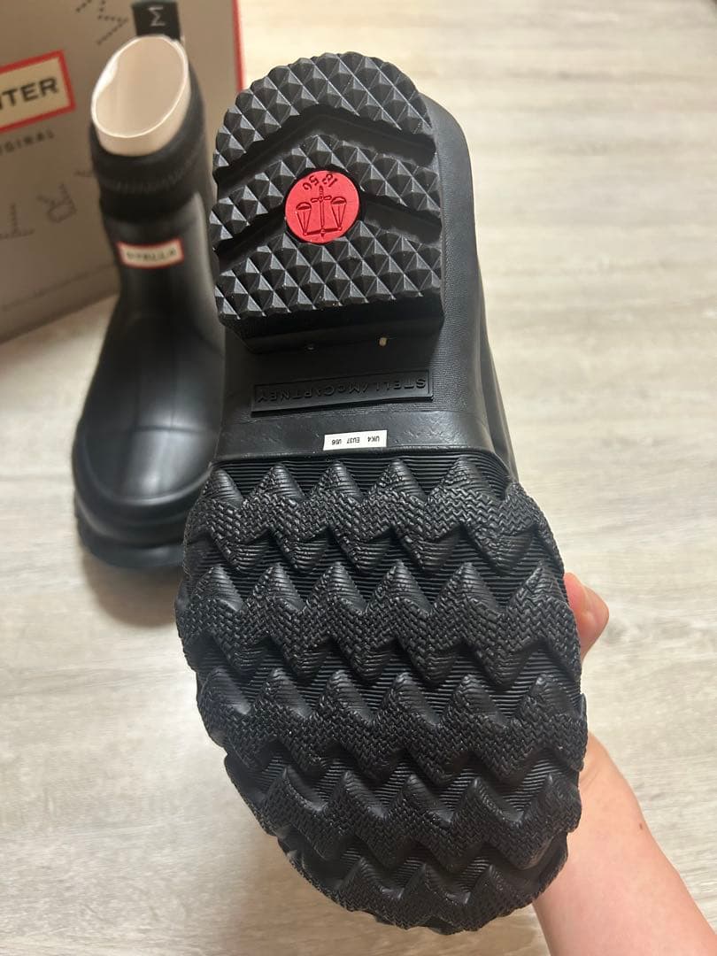 [新品]HUNTER STELLA ブラック レインブーツ