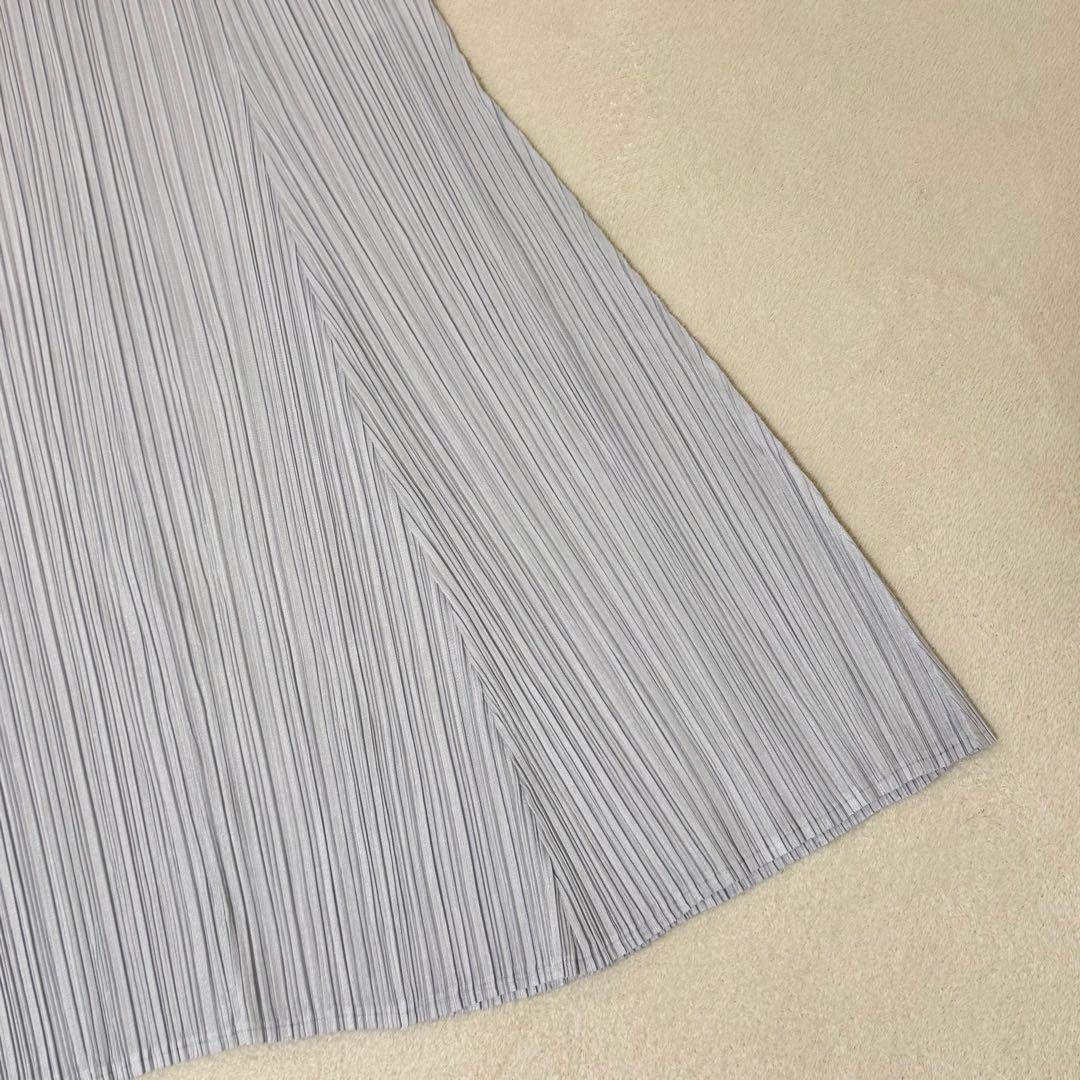極美品✨PLEATS PLEASE プリーツ　チュニック　ライトグレー　Lサイズ