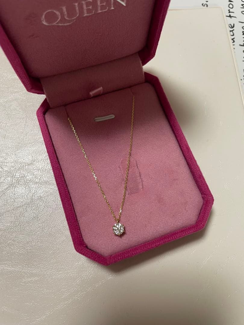 天然 ダイヤモンド F VS 一粒ネックレス 0.514ct K18YG