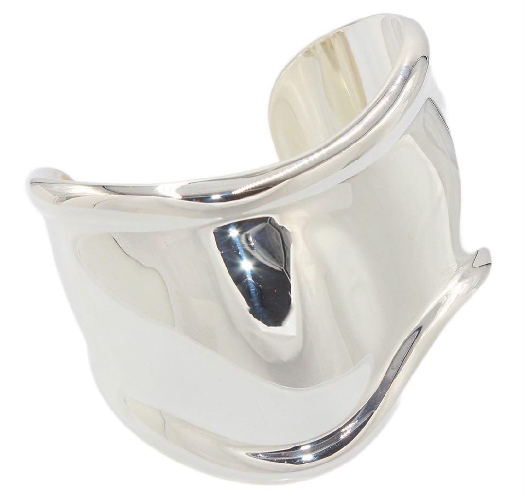 N2446 ティファニー SV925 シルバーボーンカフ ブレスレット バングル