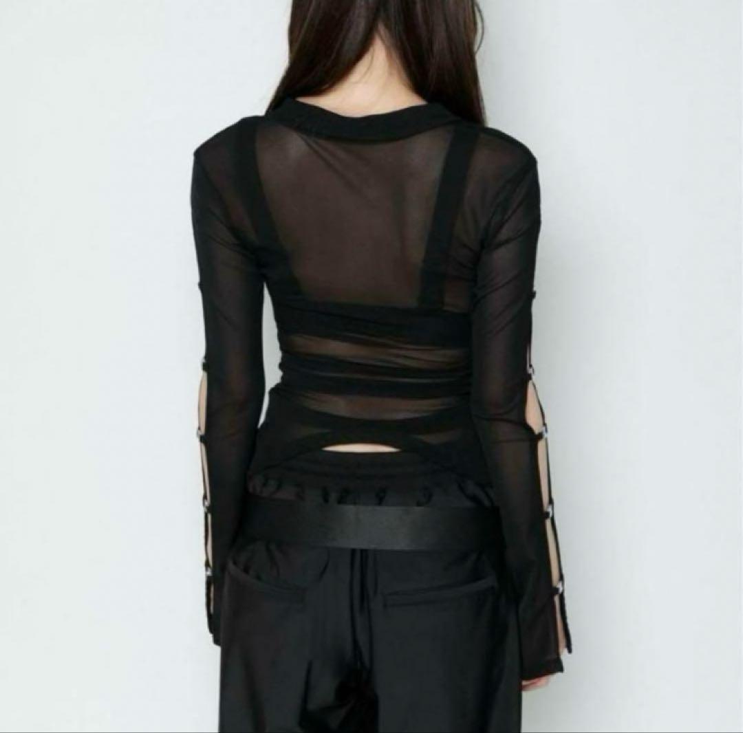 \ 新品・未使用 / メルト ザ レディ sheer hook topsブラック