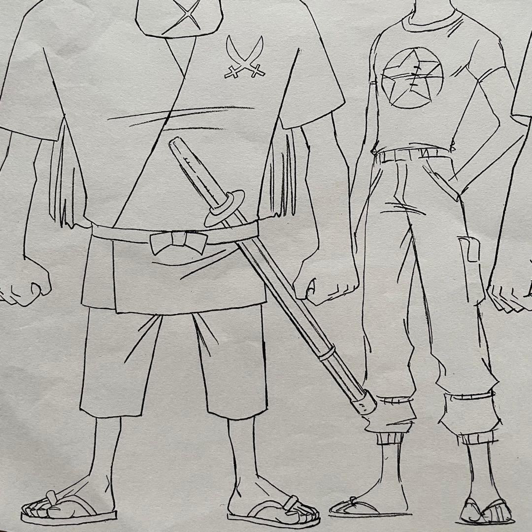 決定稿 1枚 設定資料 メンドウ Mendo & ロロノア・ゾロ Zoro