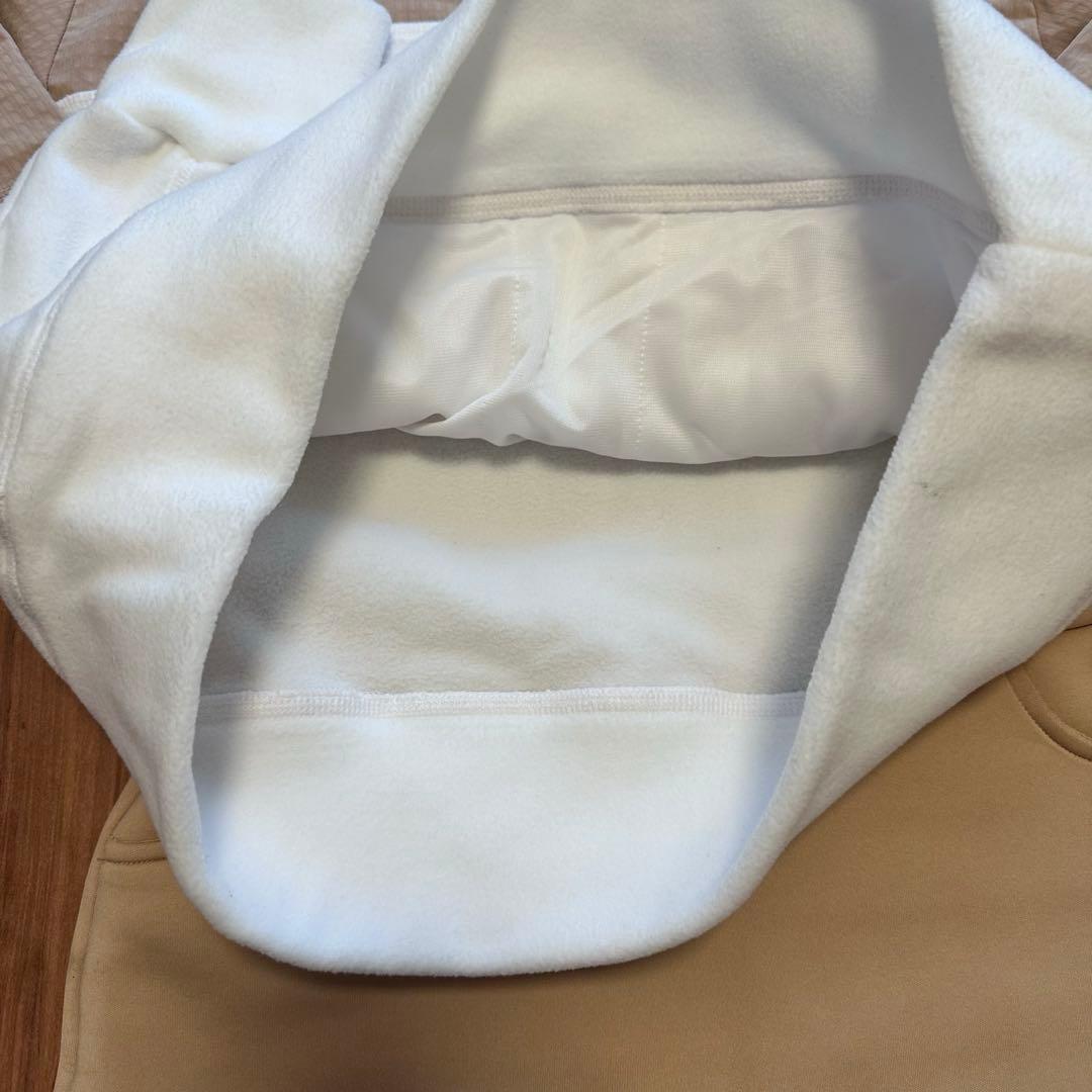 クロップド丈　フリース　ダンボールニット　スカート　セットアップ　ベージュ　春秋