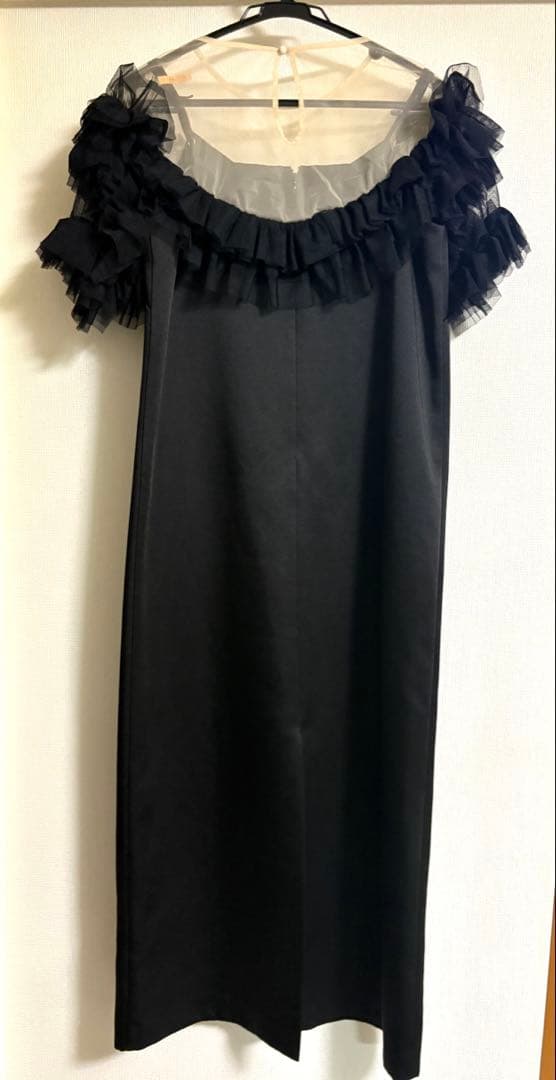 Acka volume tulle dress ブラック
