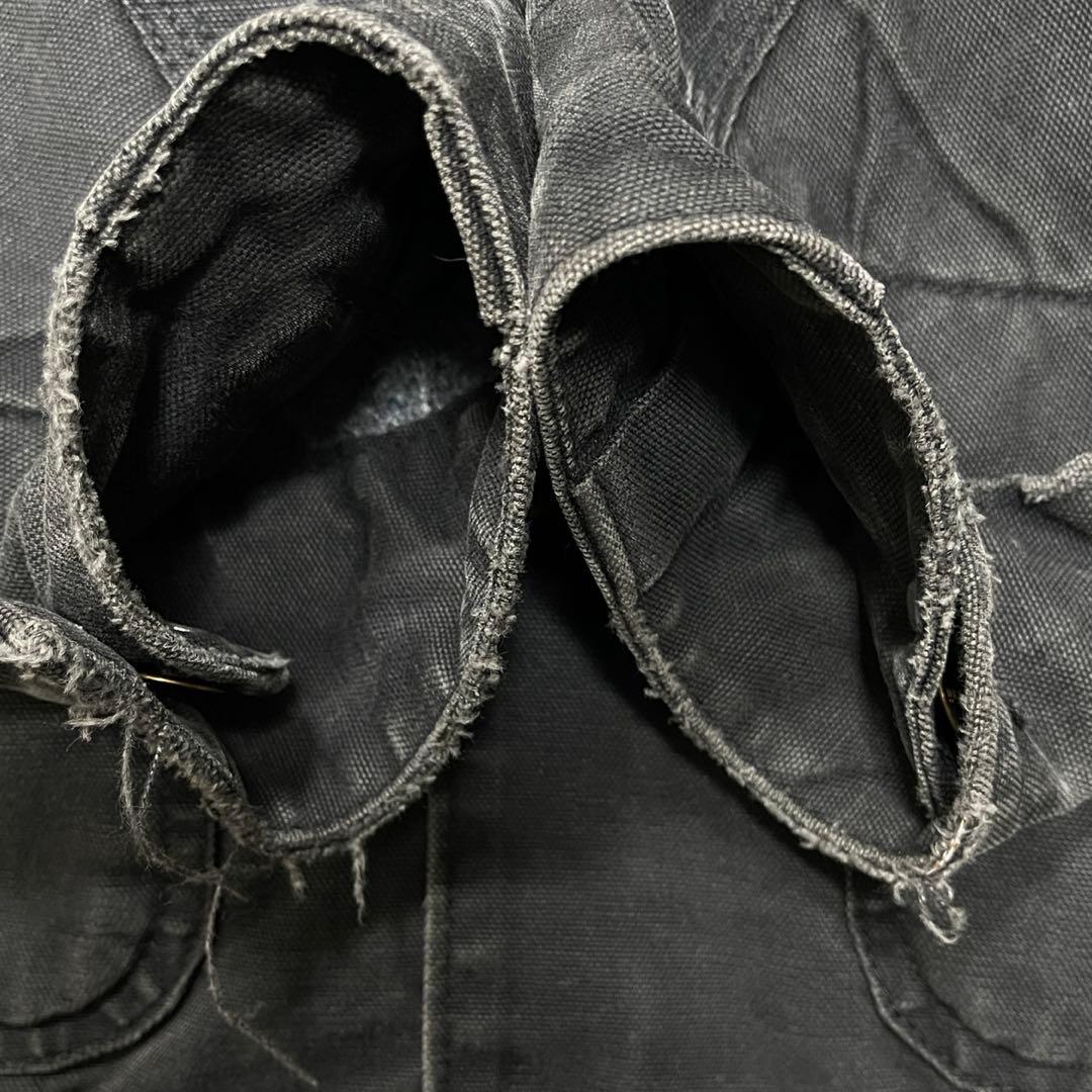 90s USA製 カーハート チョアコート フェード カバーオール 黒