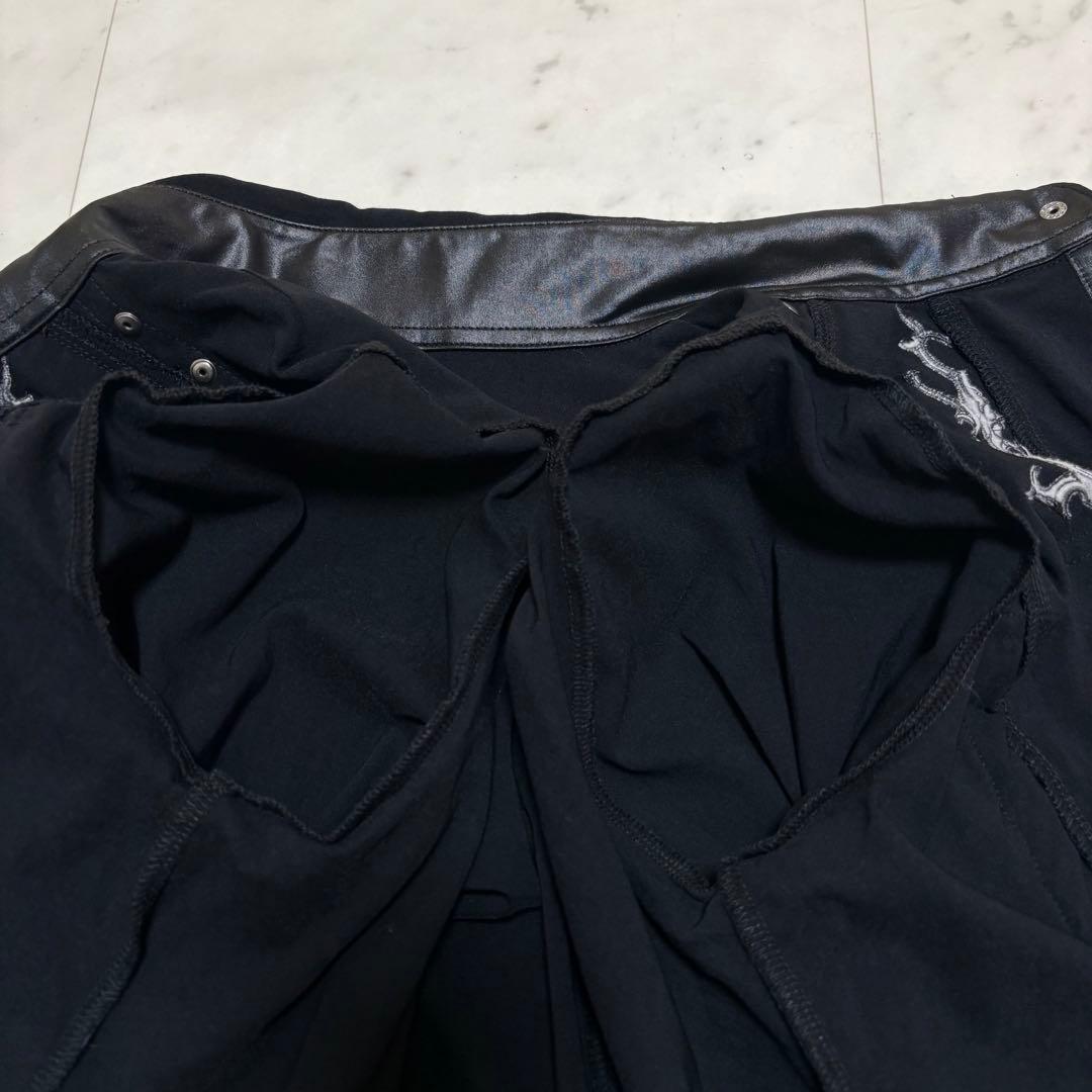 美品 オッズクローチェ 刺繍 スタッズ シャツ 十字架ボタン ゴシック y2k