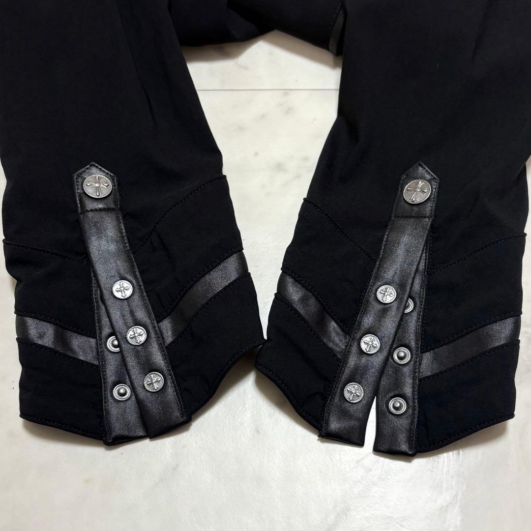 美品 オッズクローチェ 刺繍 スタッズ シャツ 十字架ボタン ゴシック y2k