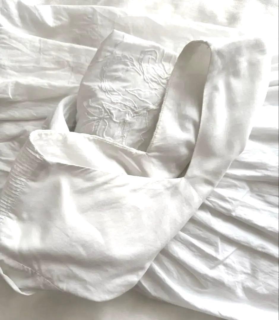 モチーフ刺繍コットンワンピース▫️MEDE19F