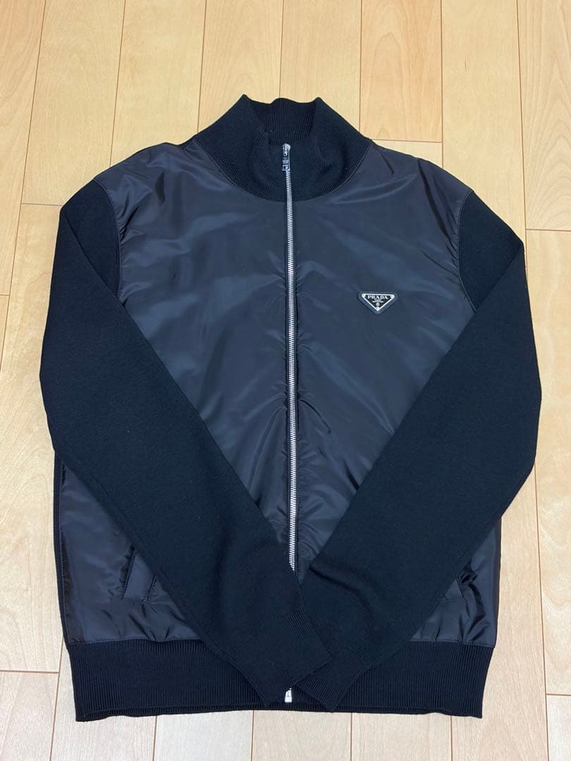 PRADAプラダ　ナイロン/ニット/メンズアウター50（L）