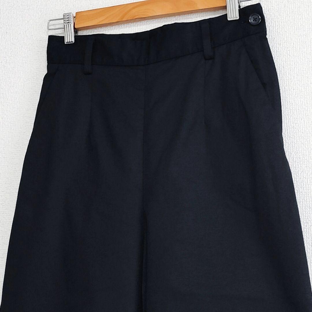 美品 MARGARET HOWELL コットンリネン ツイルパンツ 黒 Ⅰ