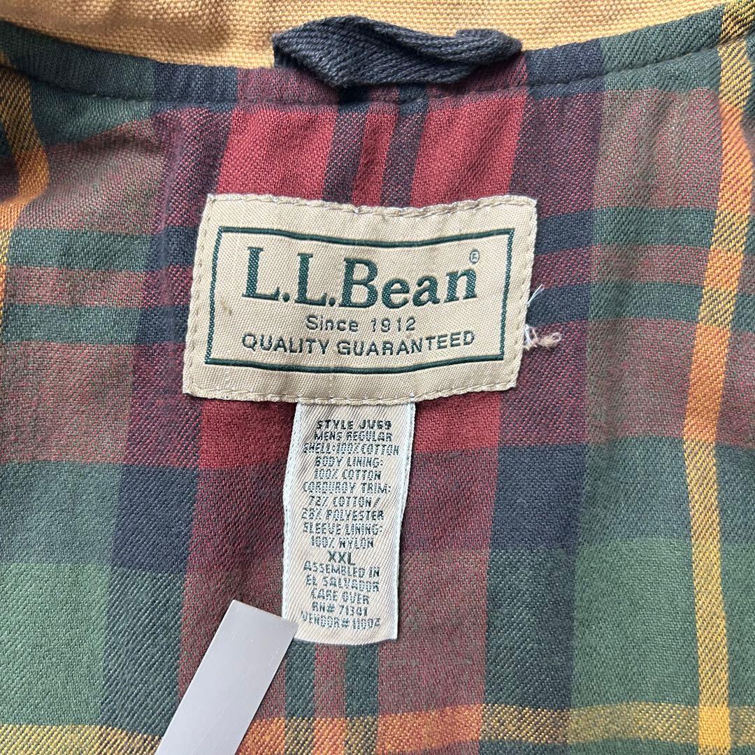 エルエルビーン 内チェックダック地ハンティングジャケットベージュ2XL 5906