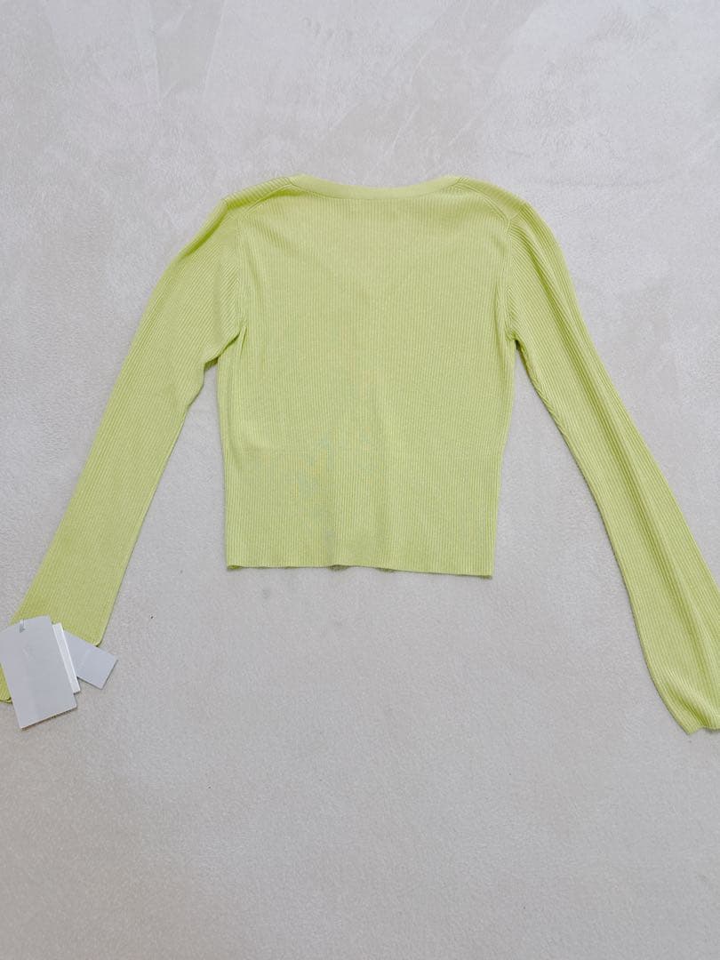 【新品】CELFORD バルーンチュールワンピース＆カーディガン 38 ライム