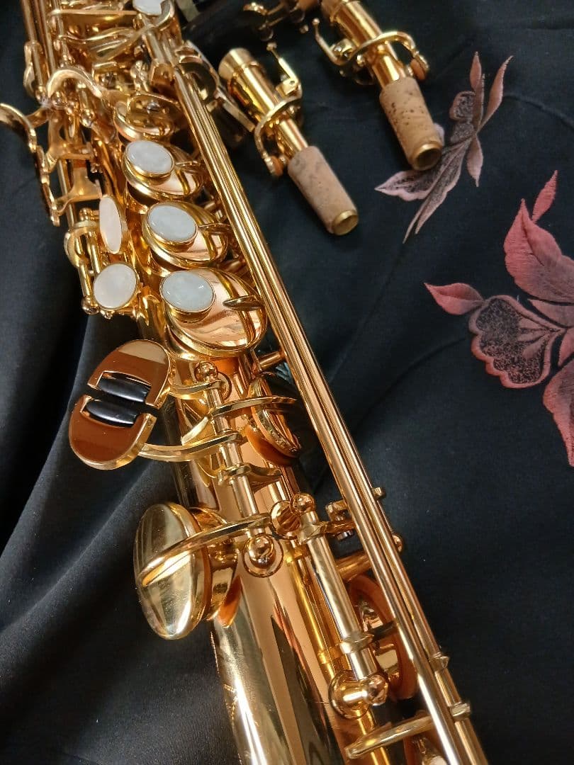 ソプラノ　サックス　無銘ノーブランド　音だしOK　超美品　！