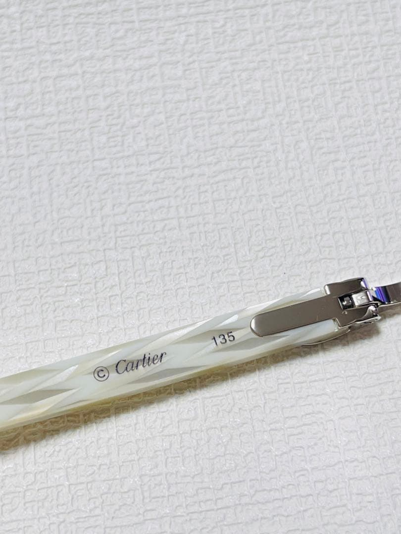 美品 Cartier カルティエ メガネ - 135 シルバー 度入り 大理石調