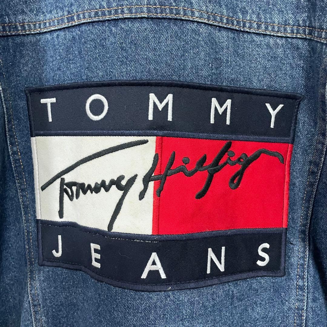   トミー　ボアデニムジャケット フラッグロゴ　 M