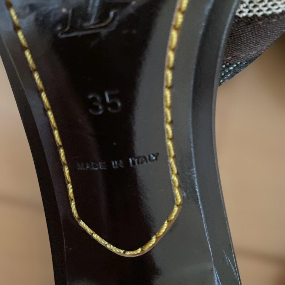 ルイヴィトン　ミュール　サンダル　ナイルラインウェッジクロスサンダル