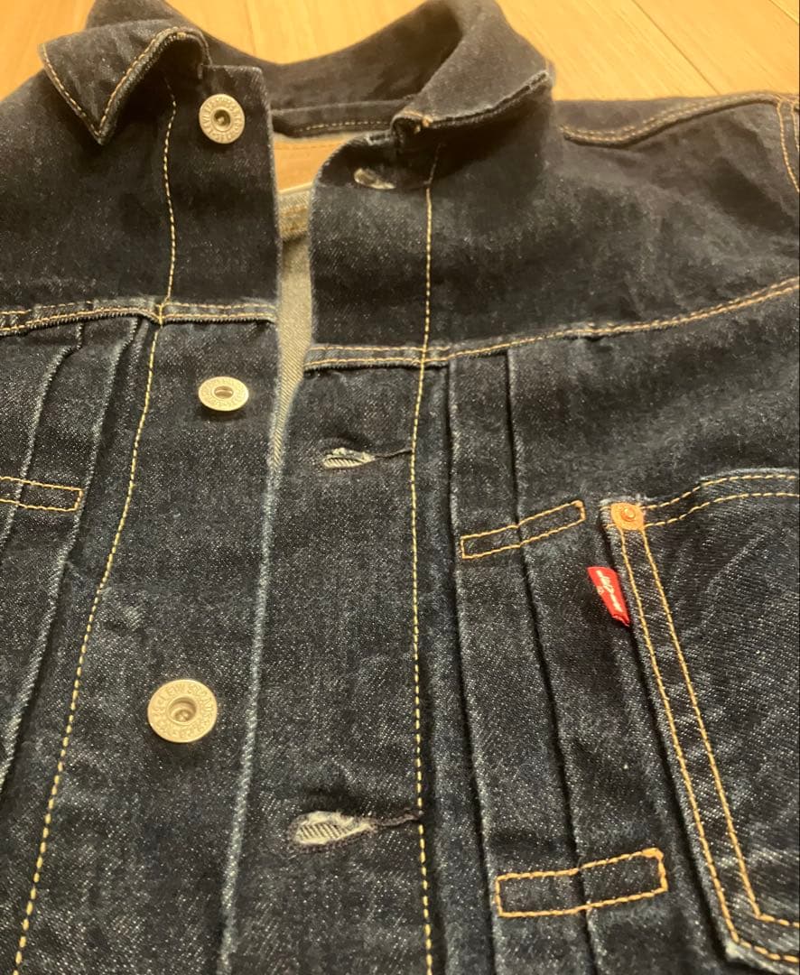 LEVI SリーバイスTYPE I トラッカージャケットsセルビッジ ファースト