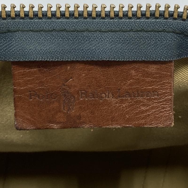 ポロ ラルフローレン/PVC×レザー/ブラックウォッチ/ボストンバッグ/大容量