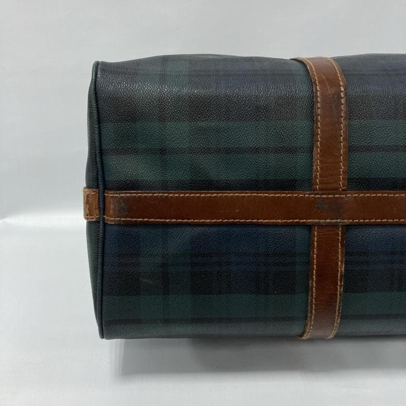 ポロ ラルフローレン/PVC×レザー/ブラックウォッチ/ボストンバッグ/大容量