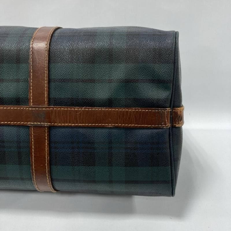 ポロ ラルフローレン/PVC×レザー/ブラックウォッチ/ボストンバッグ/大容量