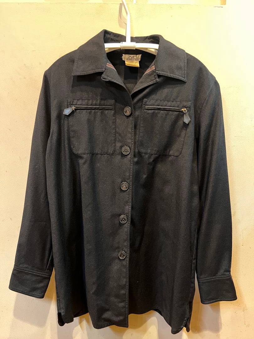 ひろちゃんページ　HERMES ブラック 長袖シャツ 38サイズ