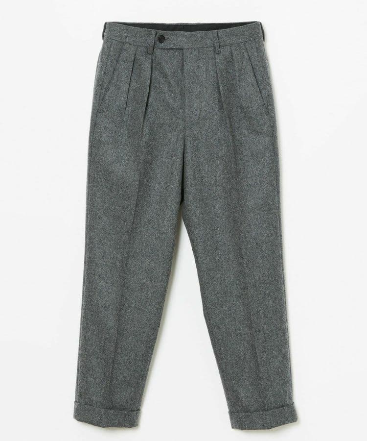 ブリティッシュメイド　プリーツ入りスラックス　フランネル