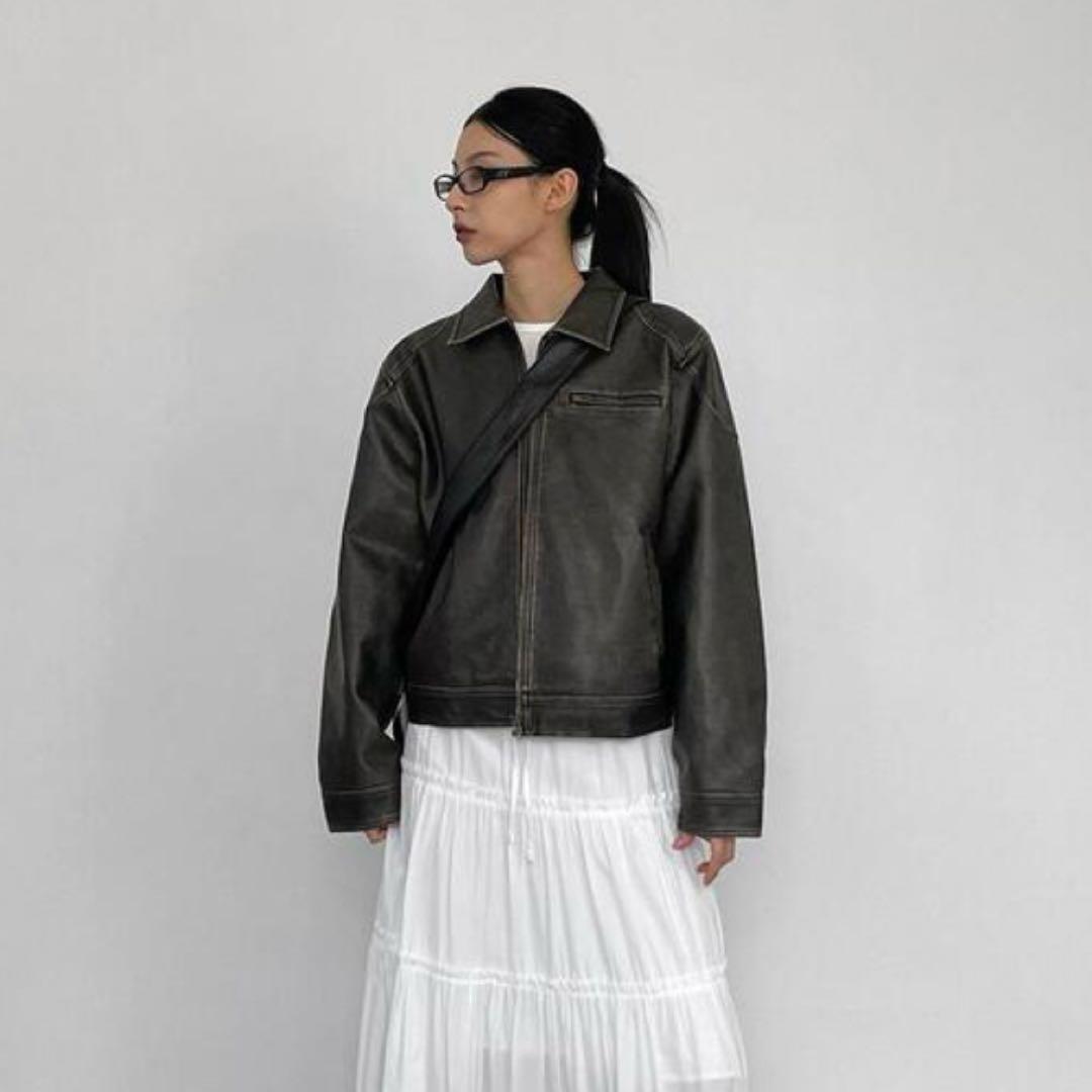 BLACKUP [MADE] アンバックウォッシングレザージャケット