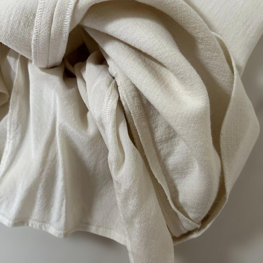 エミリオプッチ　フリルノースリーブひざ丈ワンピース　オフホワイト34 冬Xmas