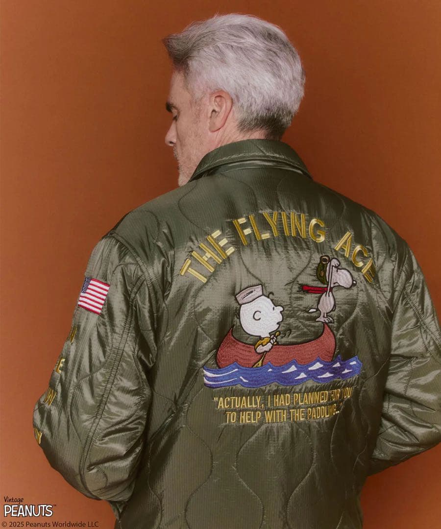 AVIREX×PEANUTS QUILTING JACKET スヌーピー