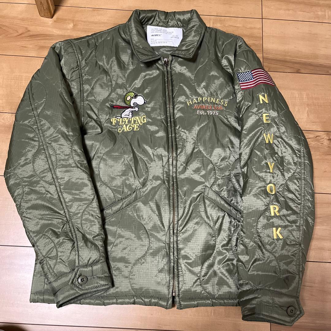 AVIREX×PEANUTS QUILTING JACKET スヌーピー