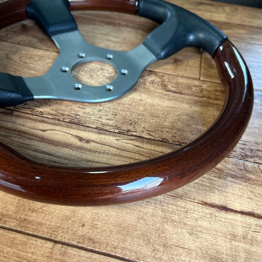 MOMOステアリング ファイター レザー / ウッド 350㎜