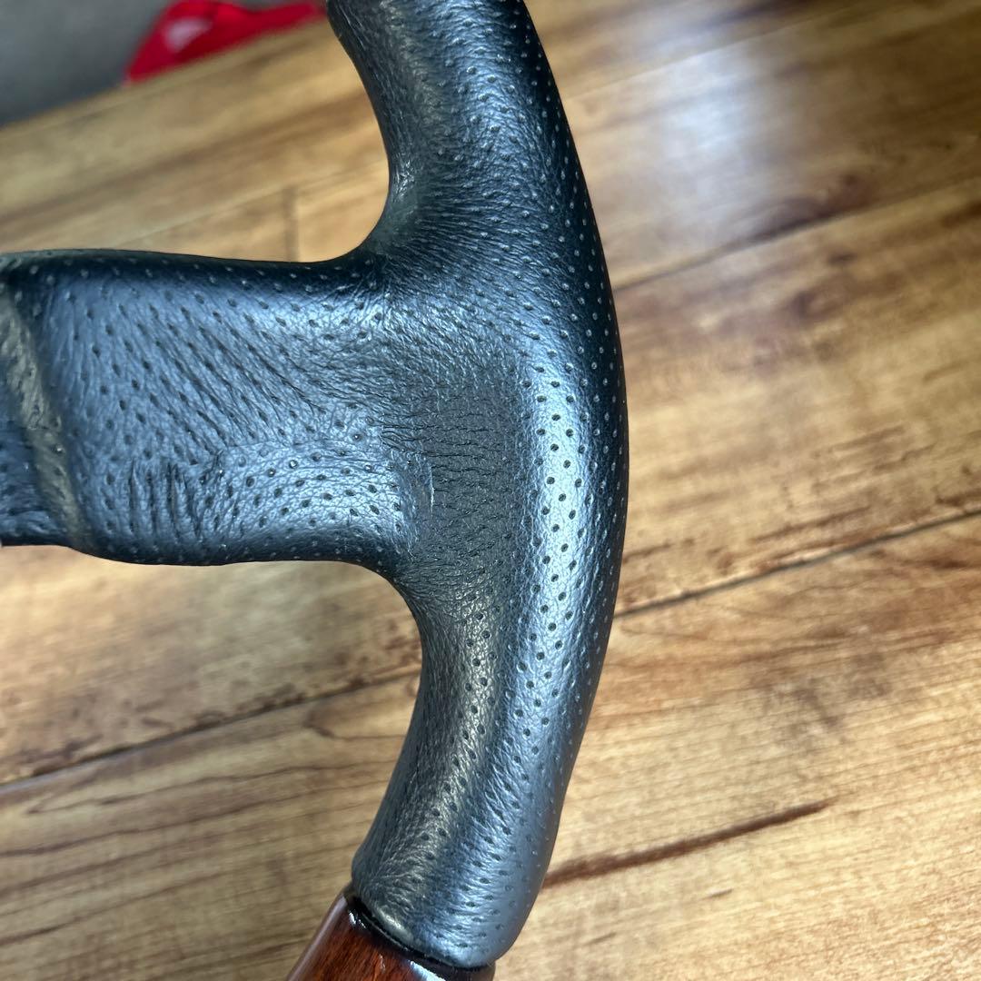 MOMOステアリング ファイター レザー / ウッド 350㎜