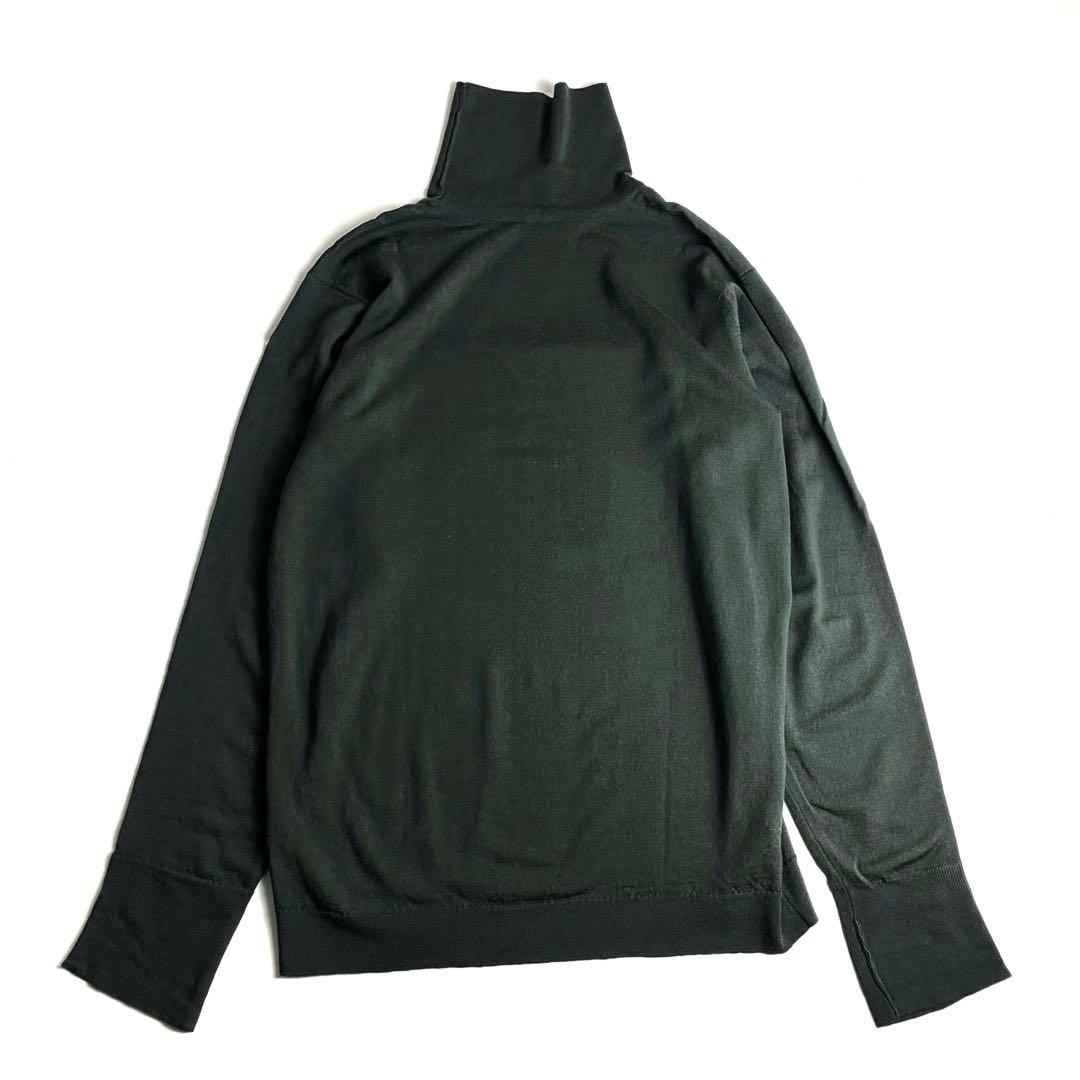 ジョンスメドレー エクストラファインメリノウール タートルネックニット 英国製