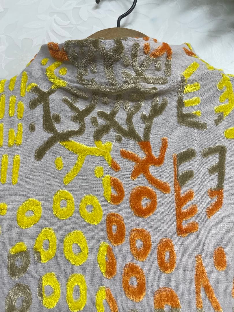 とも173新品KAGURAYA11000円フロッキープリントチュニック