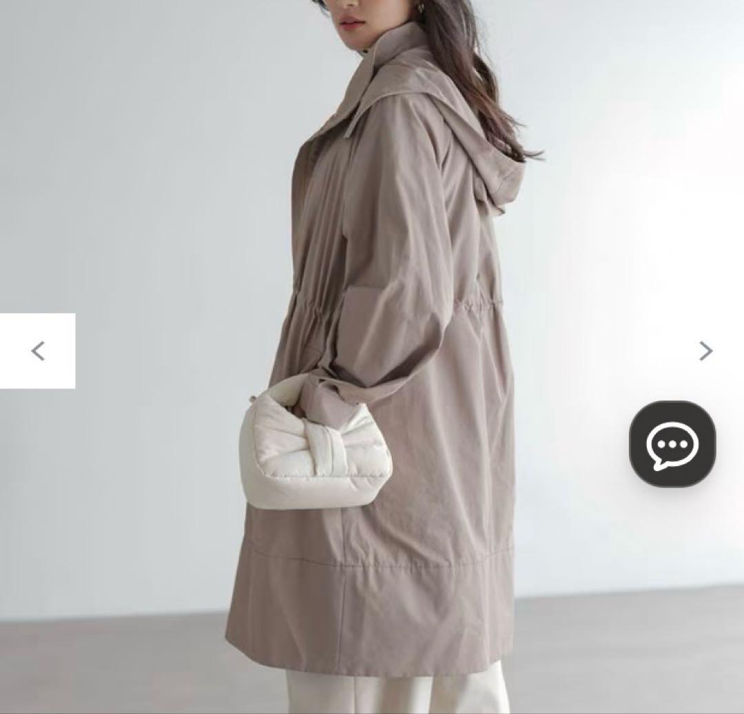 オンワード　組曲　中綿ライナー付きモッズコート　マウンテンパーカー　ベージュ