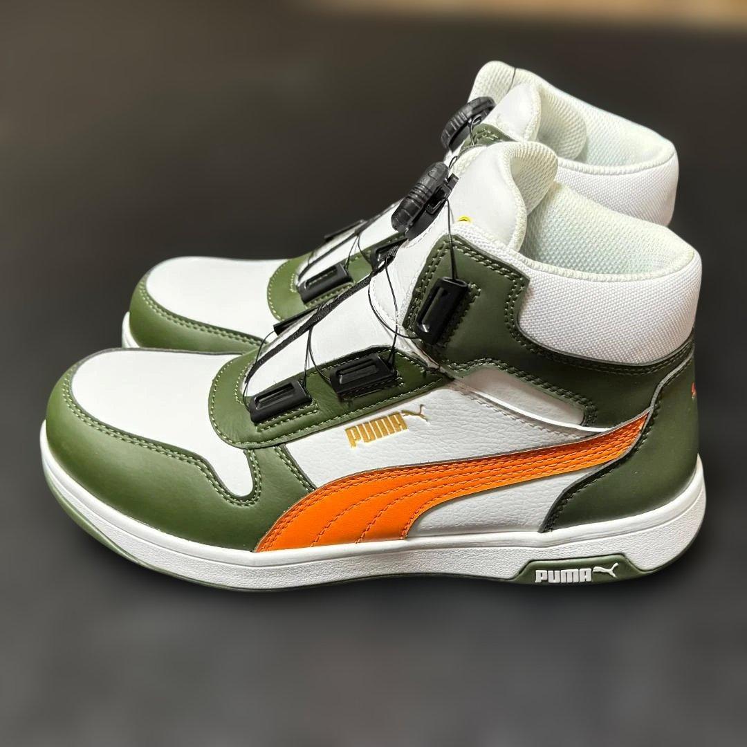 PUMASAFETY フロントコート ディスク ミッド WH/GR 27.0cm