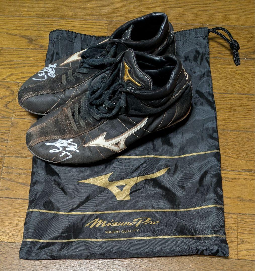 三木亮 実使用 スパイク 千葉ロッテ 現役時代 37 Mizuno 直筆サイン入