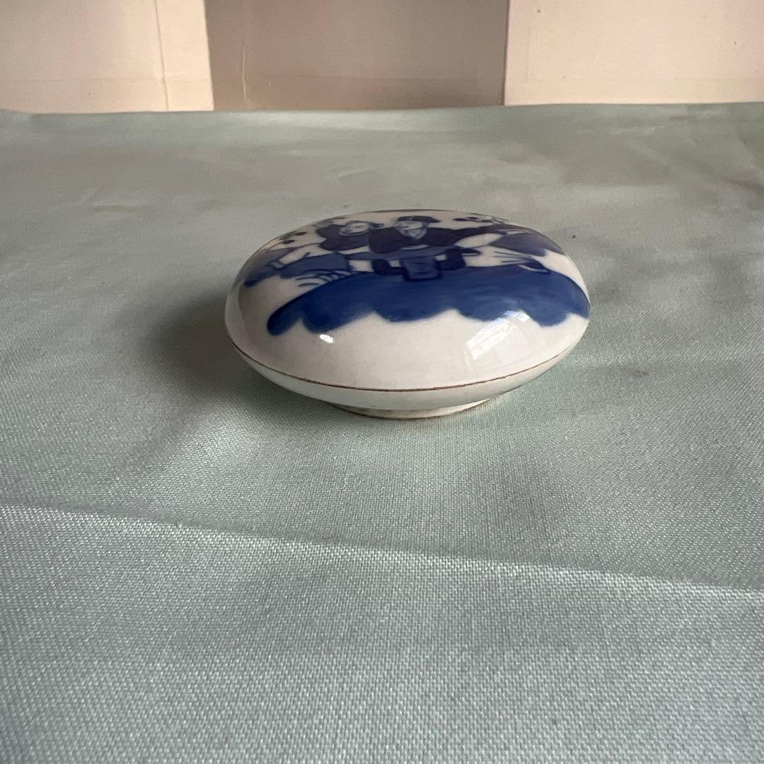 中国古美術 古染付 人物 香合