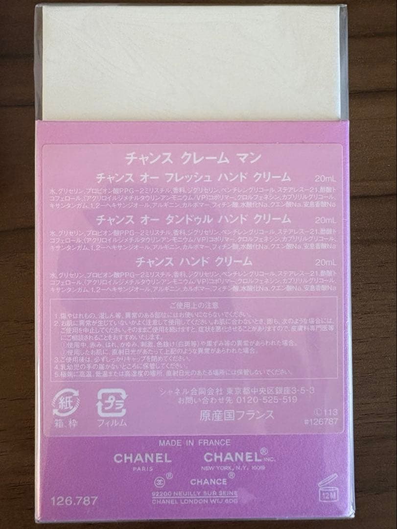 CHANCE ハンドクリームセット