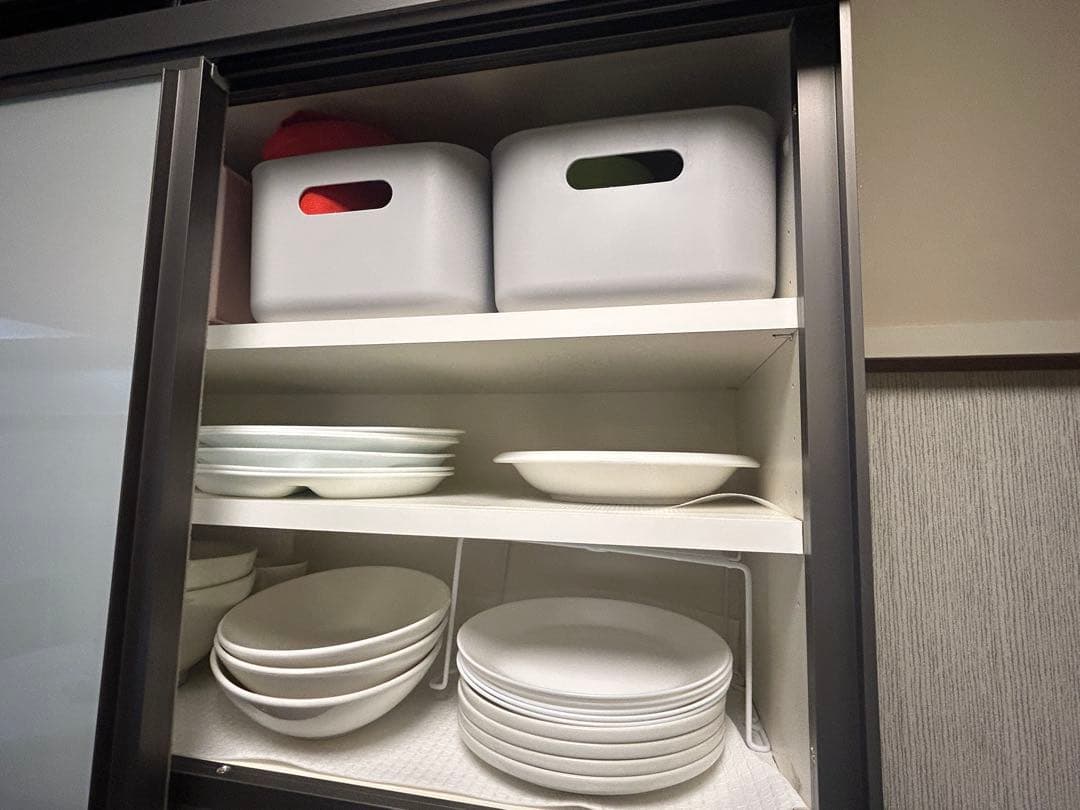 【P❤︎】パモウナ 160 食器棚　キッチンボード　パールホワイト